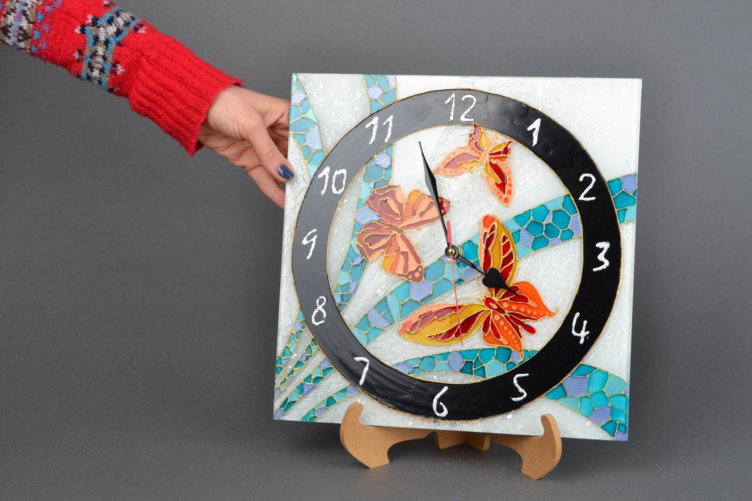 Часы ручной работы Бабочки фото 2