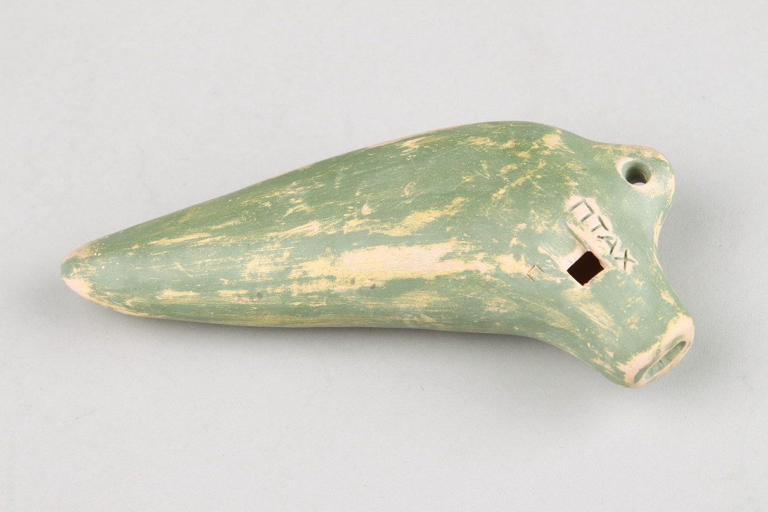 Ceramic ocarina, globular flute with eight holes photo 4