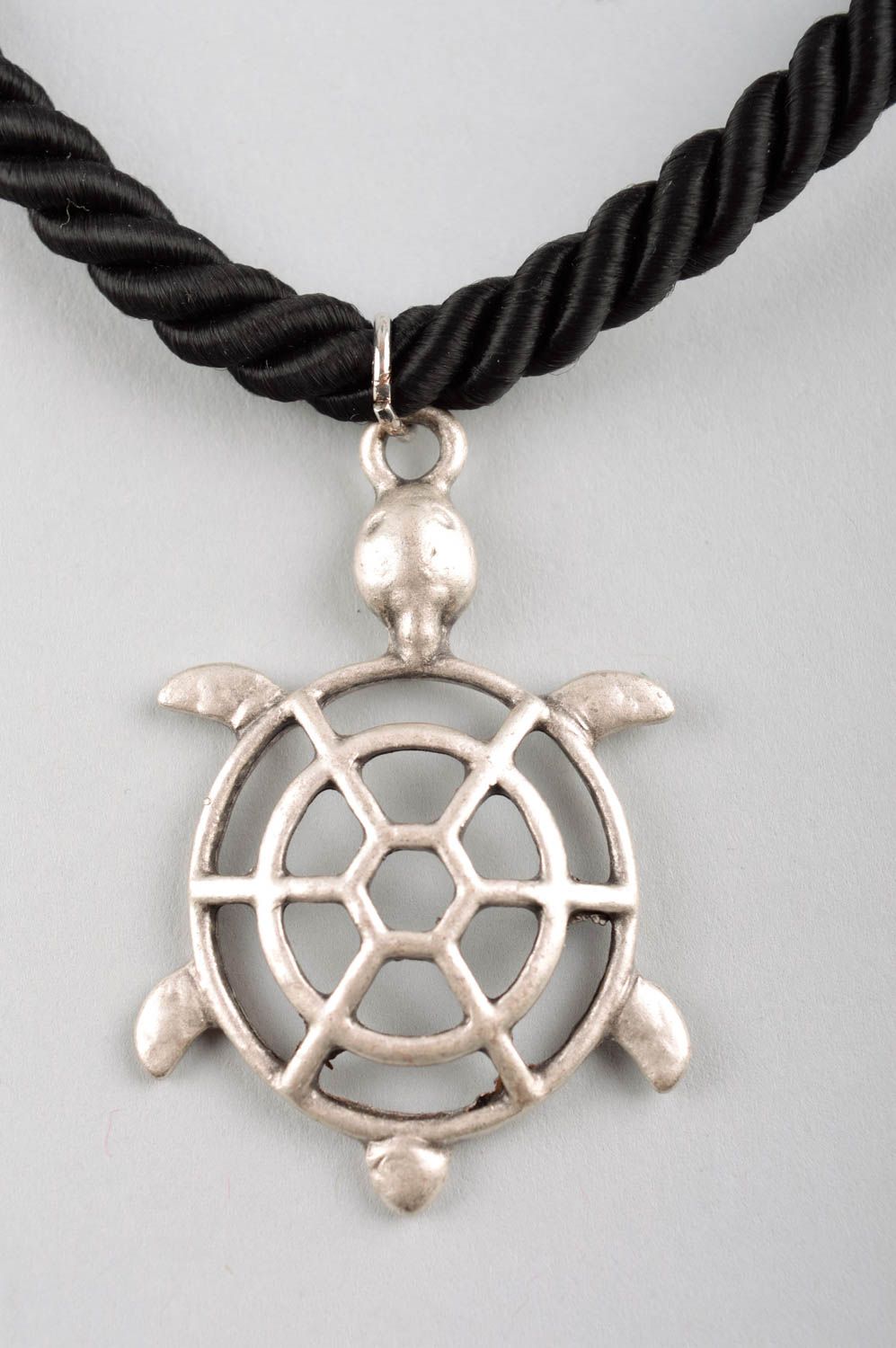 Handmade necklace tortoise neck accessory designer pendant for women photo 3