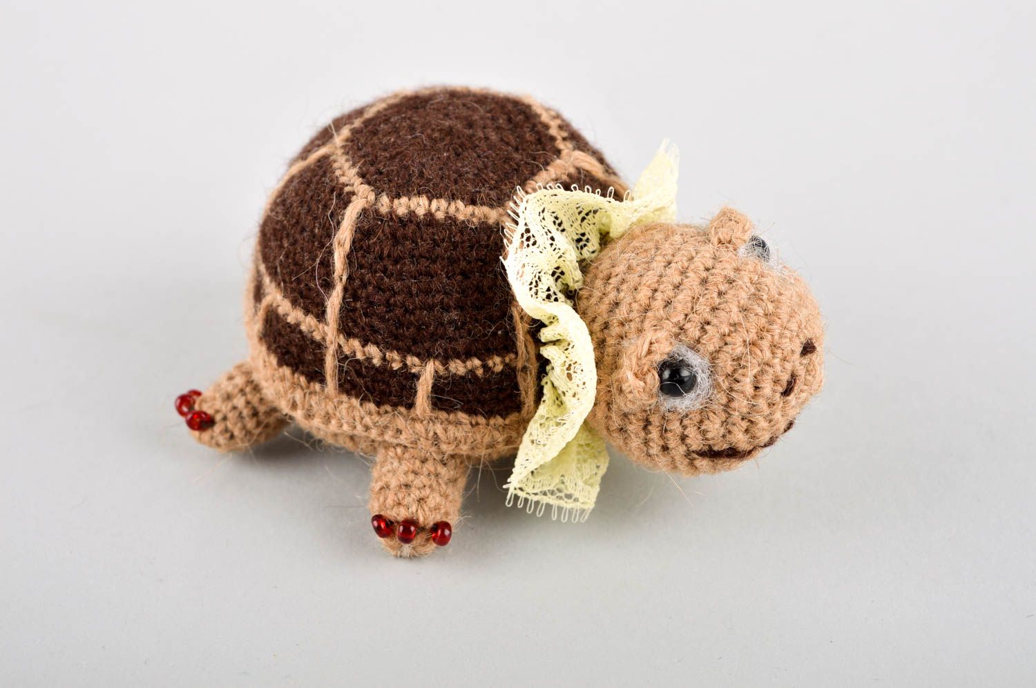 Juguete artesanal con forma de tortuga regalo original peluche para niños foto 2