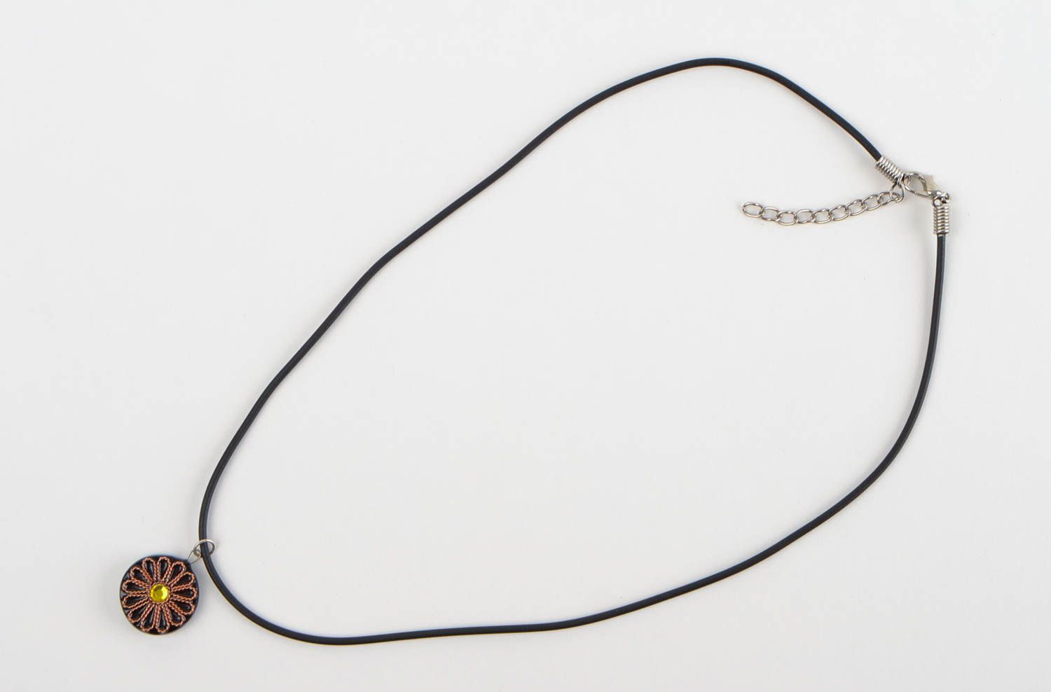 Jewelry necklace wooden pendant handmade necklace pendant necklace wood jewelry photo 4