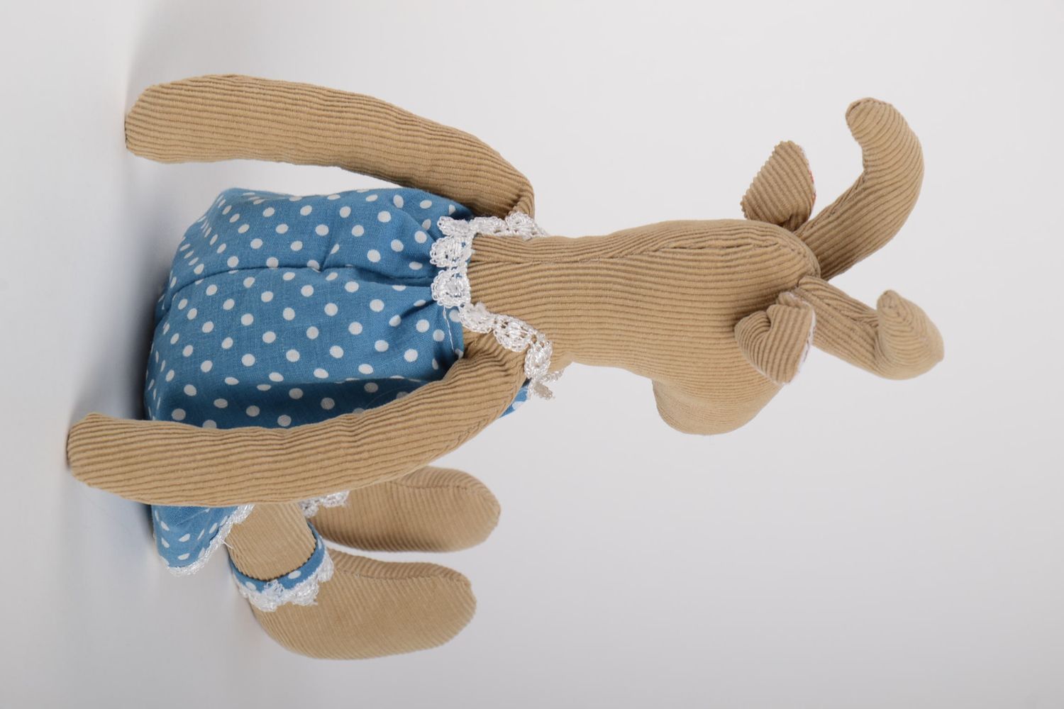 Игрушка коза ручной работы детская игрушка из ткани мягкая игрушка красивая фото 5
