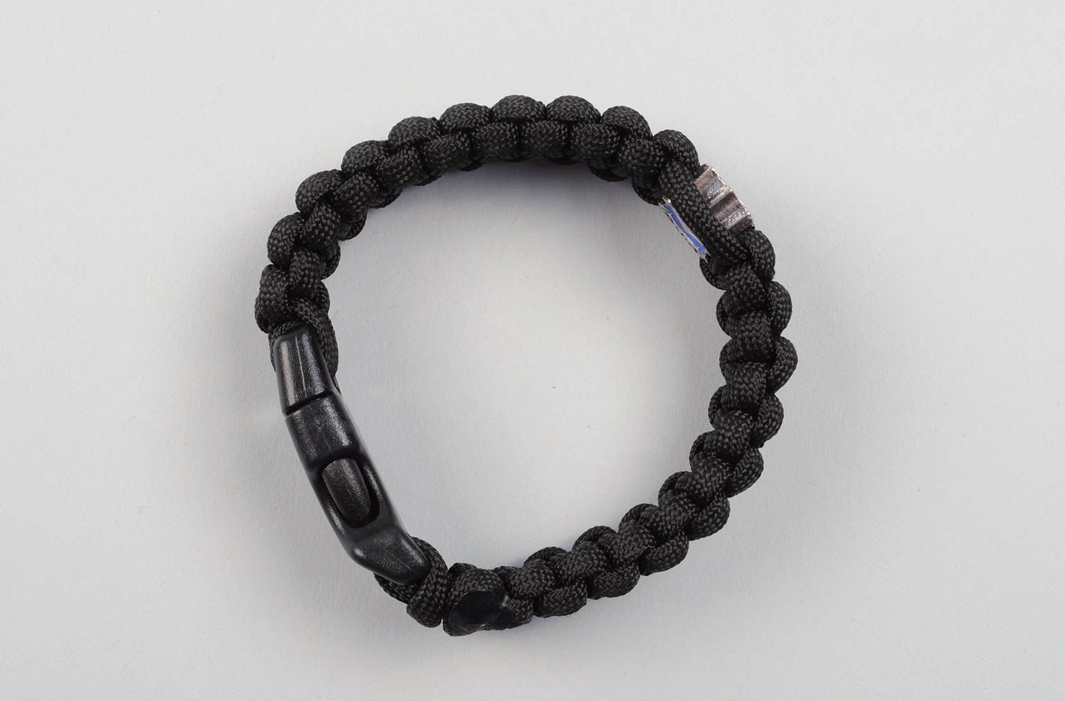 Handmade male accessory designer black bracelet paracord survival bracelet photo 5