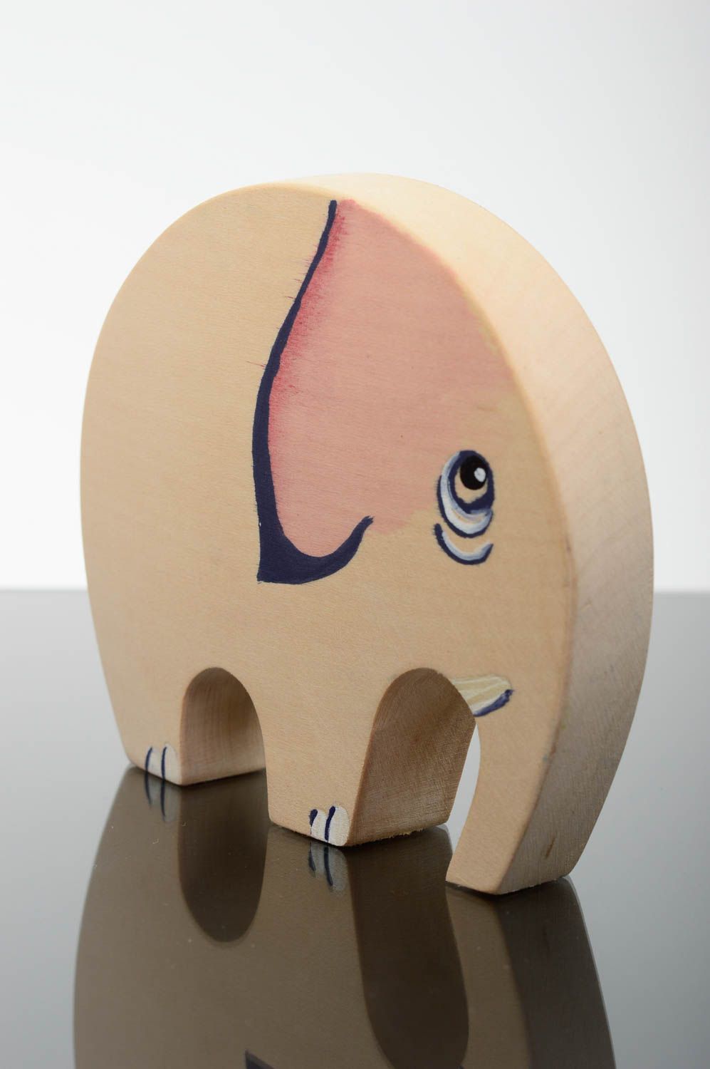 Игрушка ручной работы игрушка из дерева в виде слоника подарок ребенку фото 2