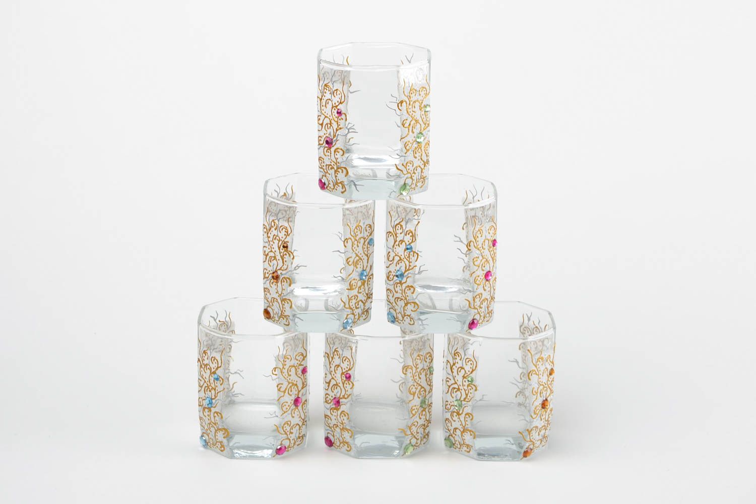 Vasos para whisky hechos a mano de cristal utensilios de cocina regalo original foto 3