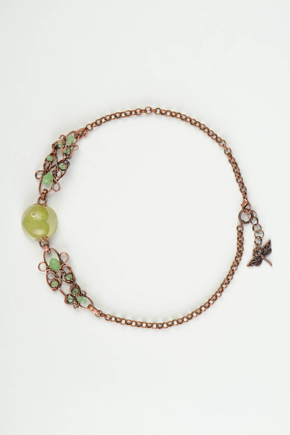 Unusual handmade beaded necklace metal necklace design beautiful jewellery photo 4