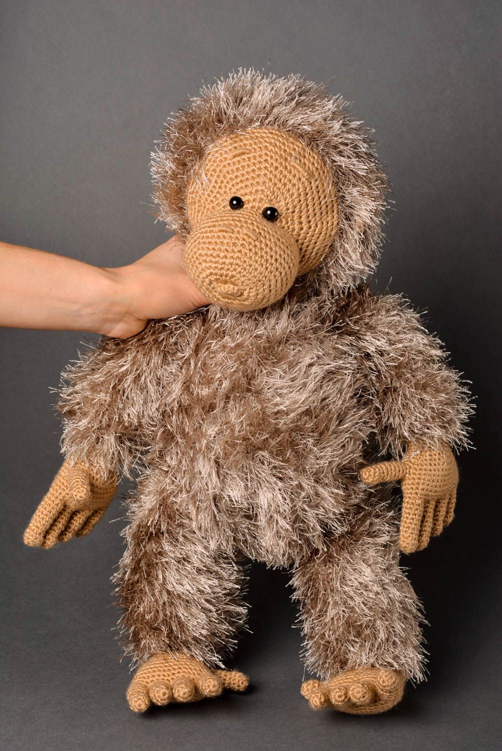 Handgefertigt Kuscheltier Affe Designer Spielzeug Geschenkidee für Kinder foto 2