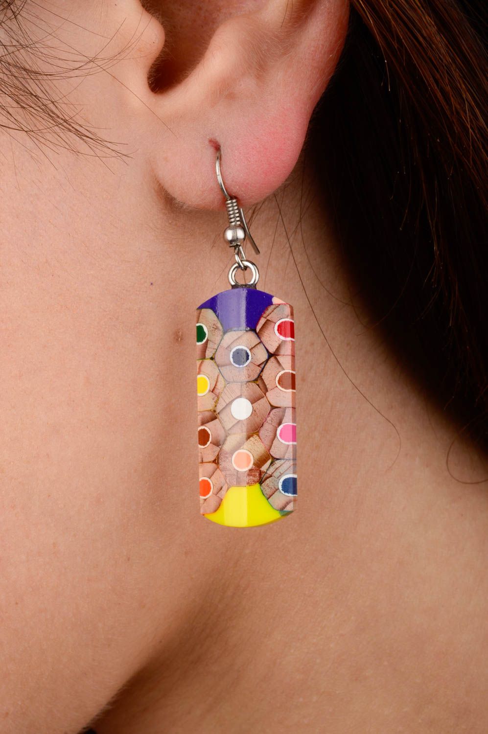 Originelle Ohrringe handgemachter Schmuck effektvoll Accessoires für Frauen foto 2
