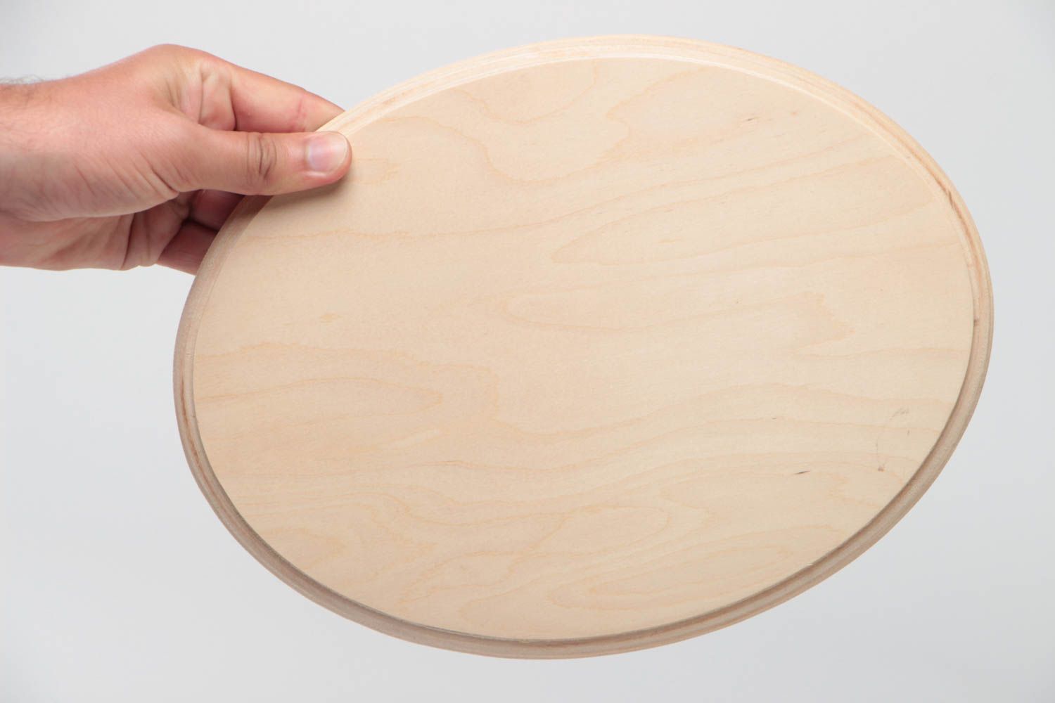 Handmade plywood craft blank for decoration oval basis for wall panel  photo 5