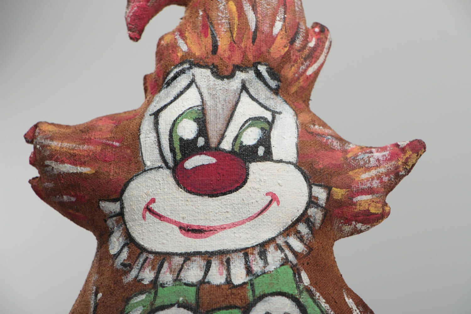 Jouet décoratif à suspendre en tissu aromatisé fait main design original clown photo 3