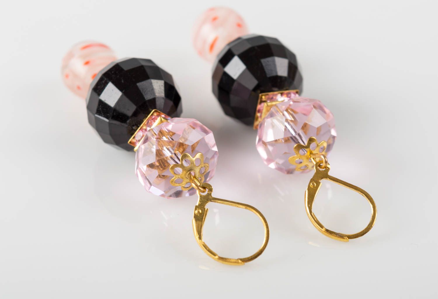 Unusual homemade plastic earrings crystal earrings evening jewelry designs photo 3