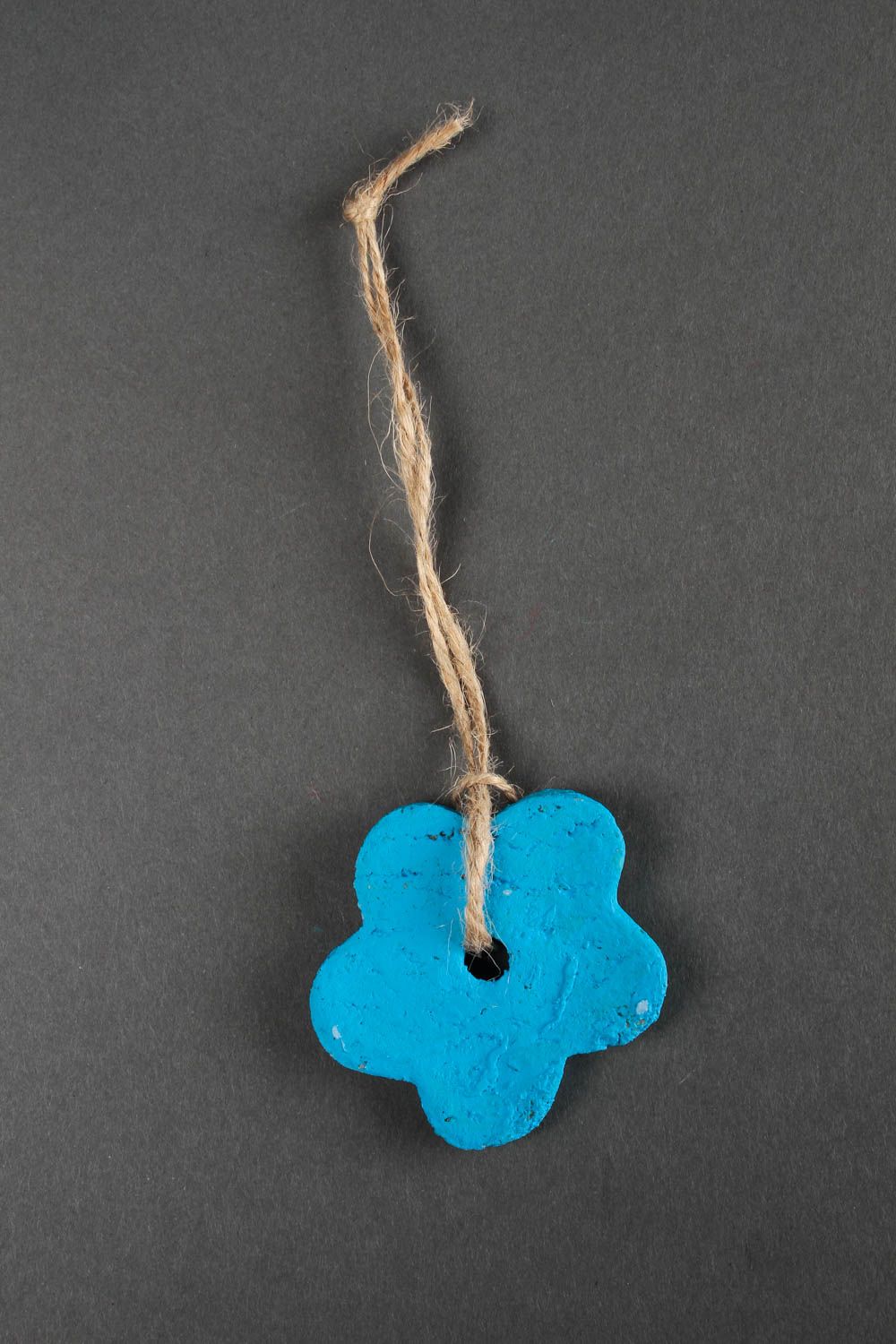 Figura decorativa hecha a mano adorno de fin de año regalo artesanal Flor azul foto 4