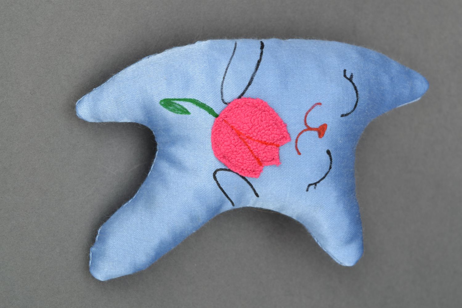 Soft toy in the shape of blue cat photo 1