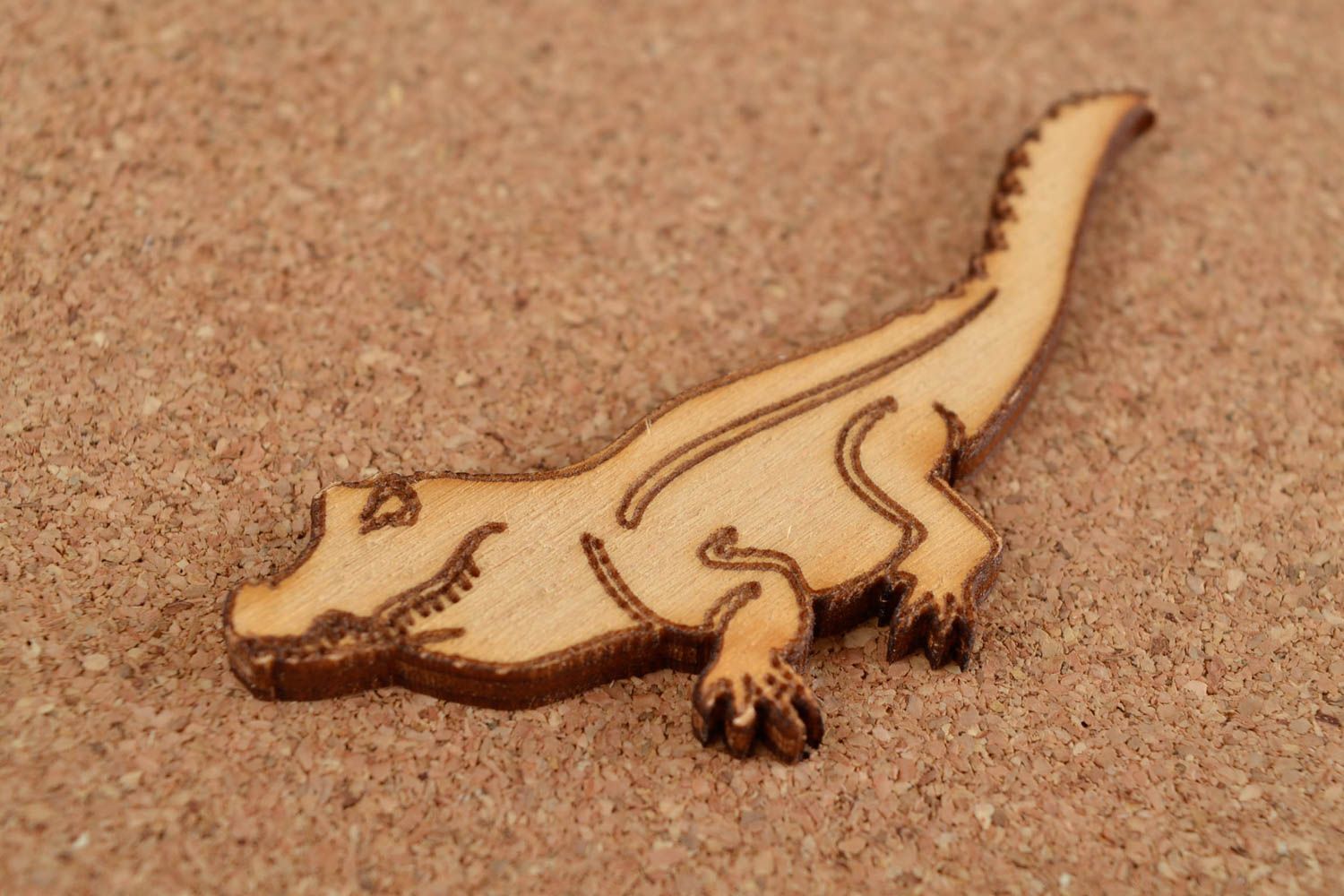 Figura para decorar artesanal manualidades en madera regalo original Dinosaurio foto 1