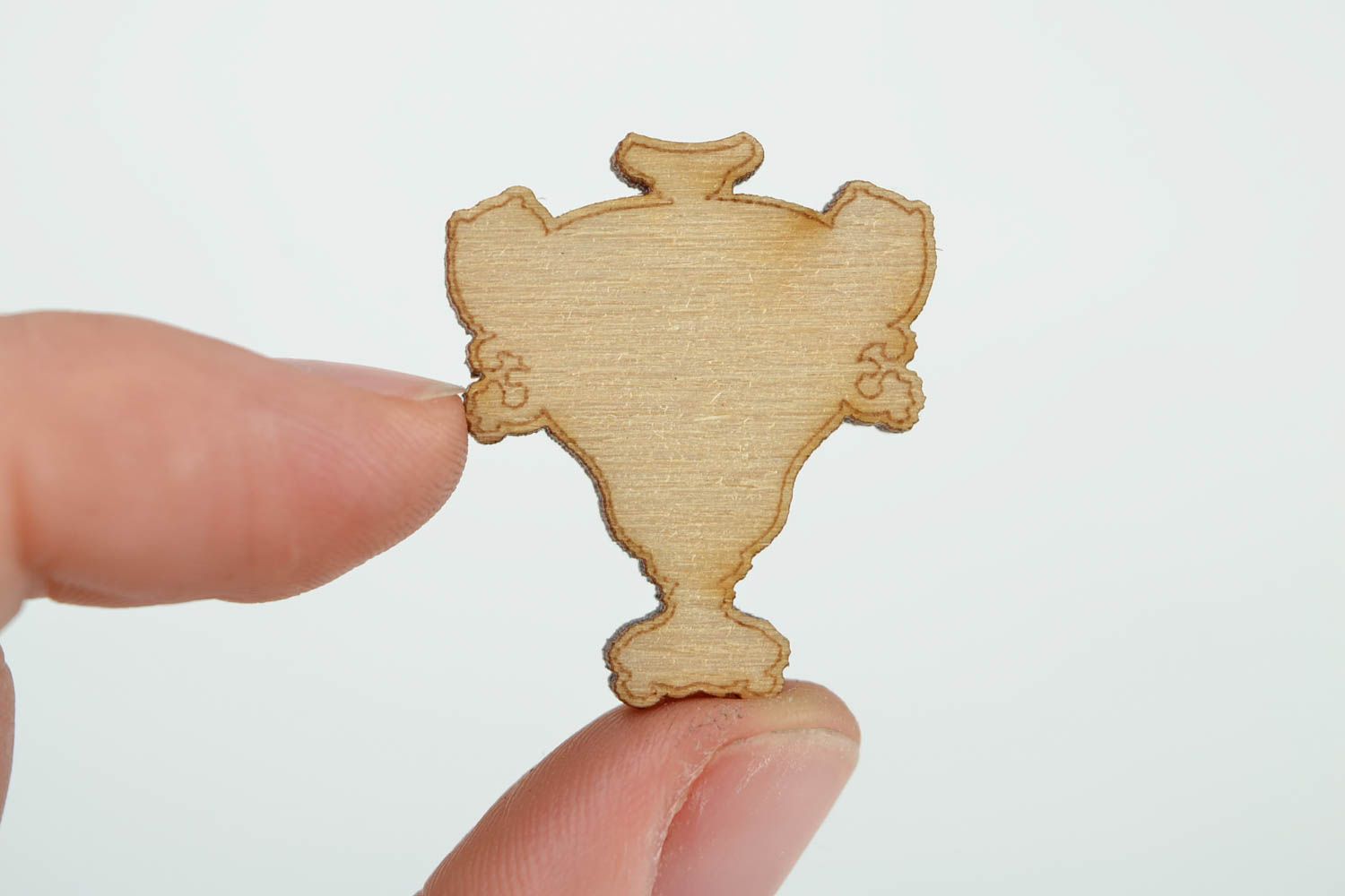Handgemachte Figur zum Bemalen Holz Rohlinge Miniatur Figur Samowar schön grell foto 2