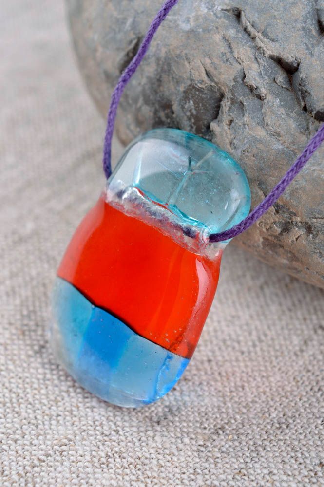 Handmade pendant designer pendant unusual glass accessories gift ideas photo 1