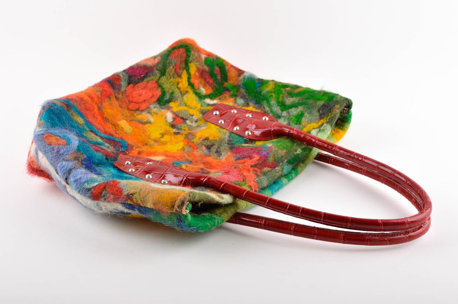 Handmade bag designer handbag woolen bag for women unusual bag gift ideas photo 3