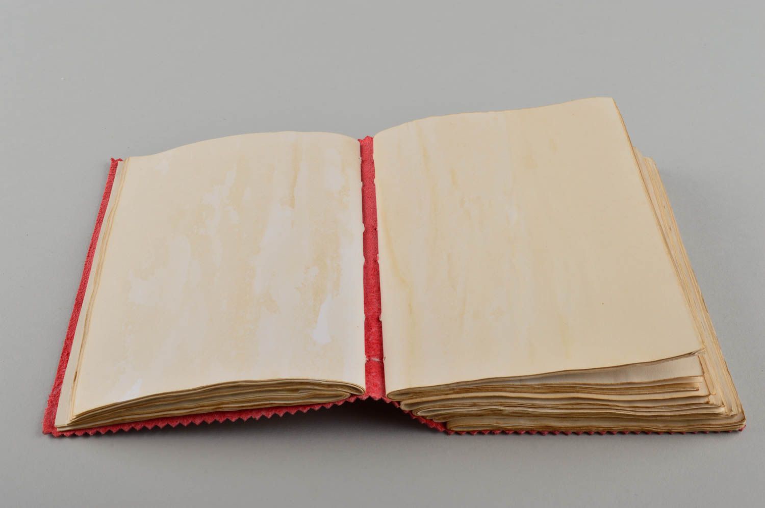 Bloc de notas hecho a mano rojo elegante agenda personalizada regalo original foto 3