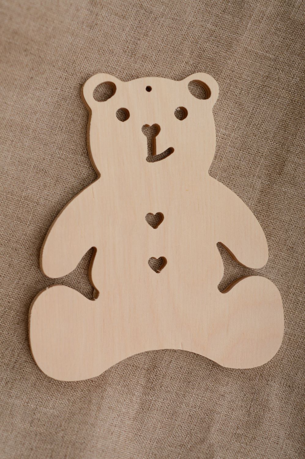 Plywood craft blank bear photo 1