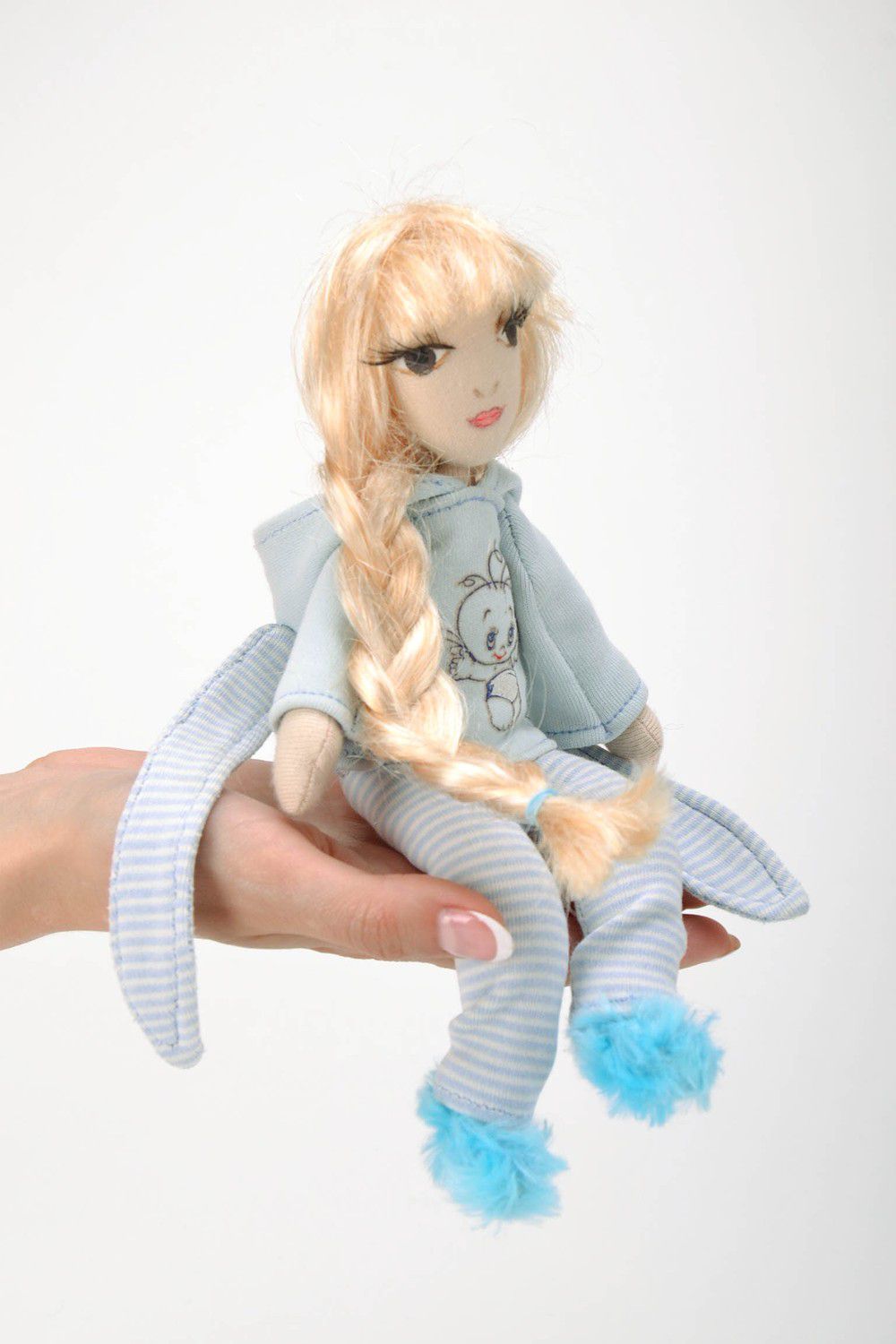 Мягкая кукла Девочка в пижаме фото 1