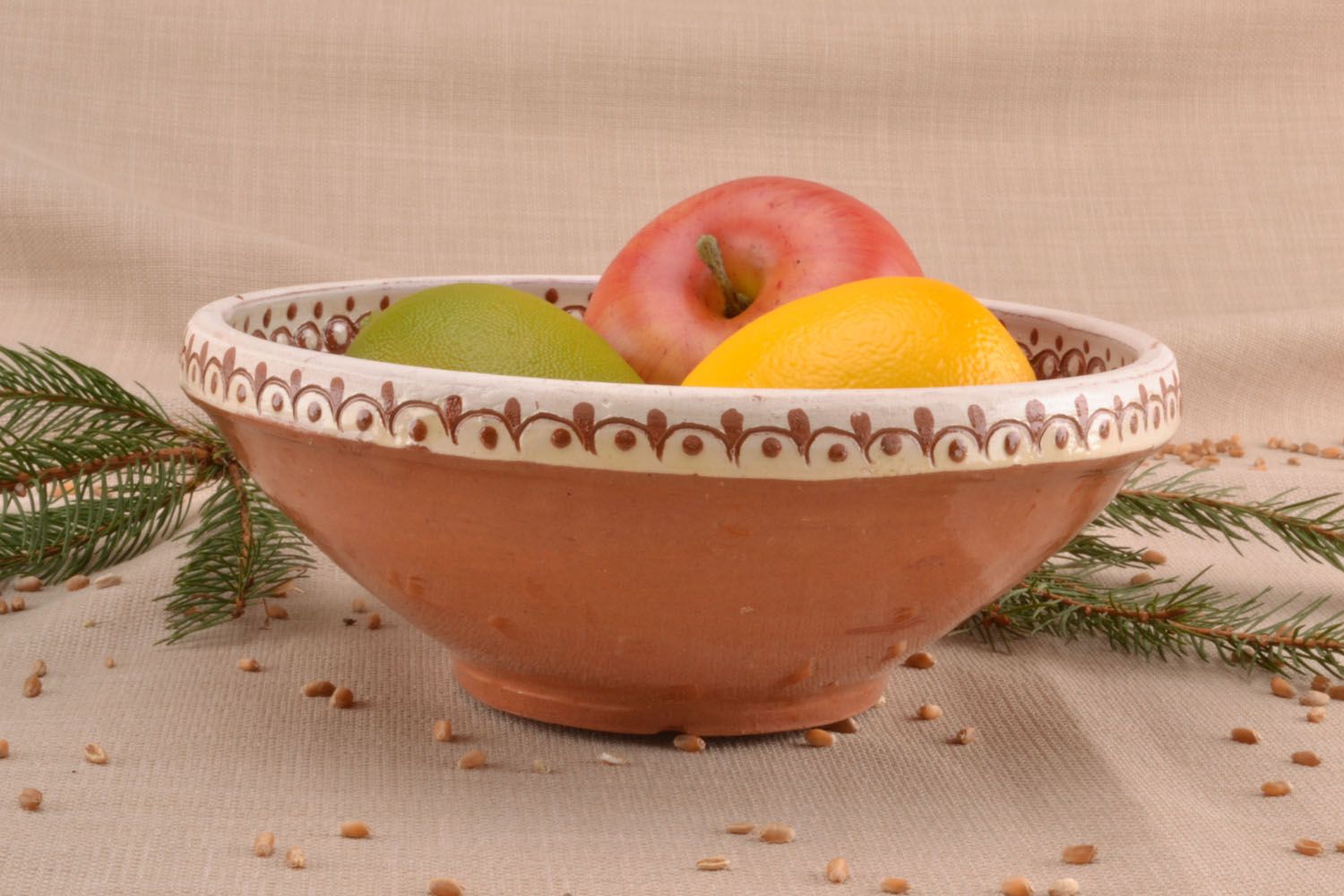 Tigela de cerâmica para frutas foto 1