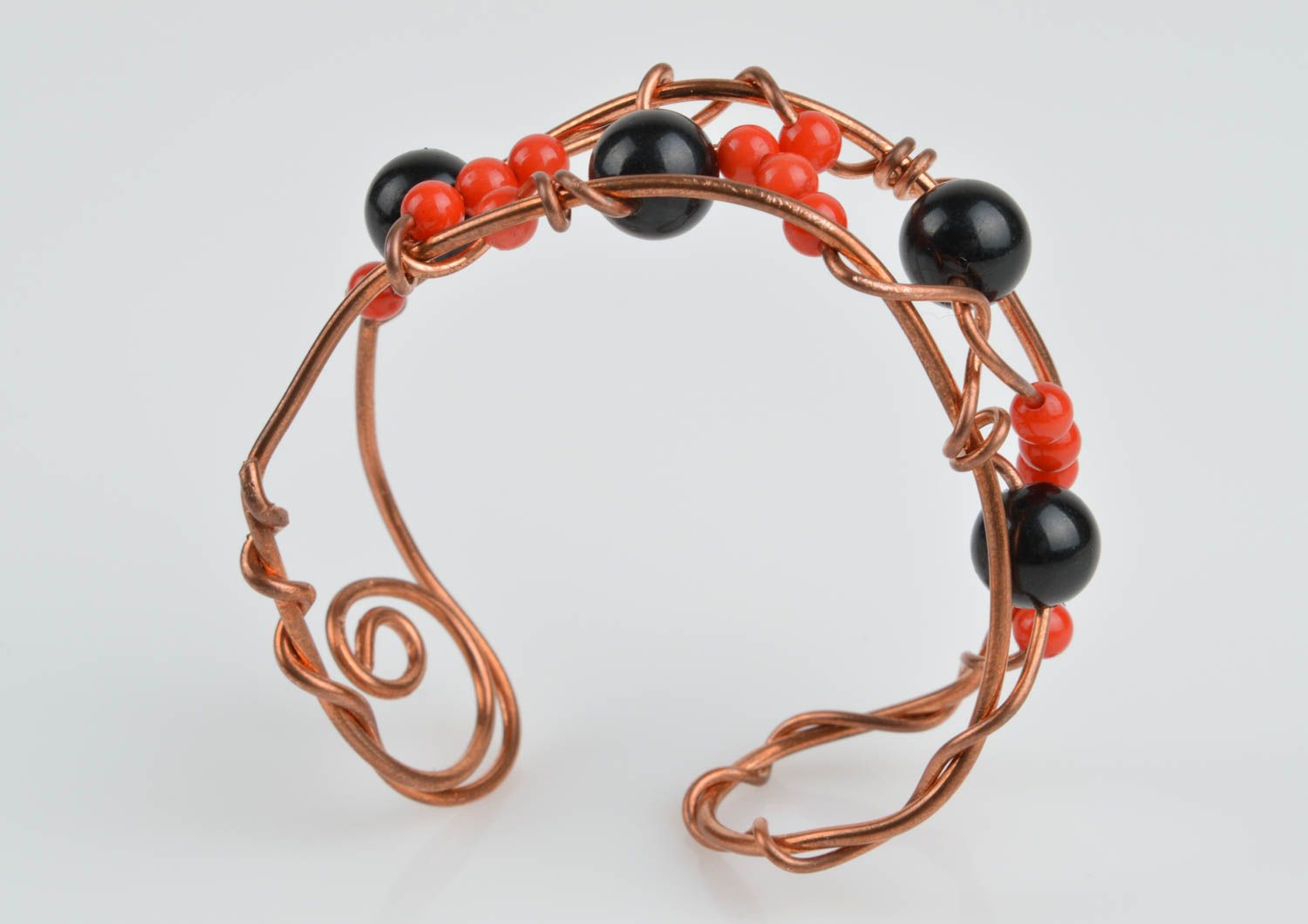 Copper bracelet handmade jewelry beaded bracelet metal jewelry gifts for girl photo 4