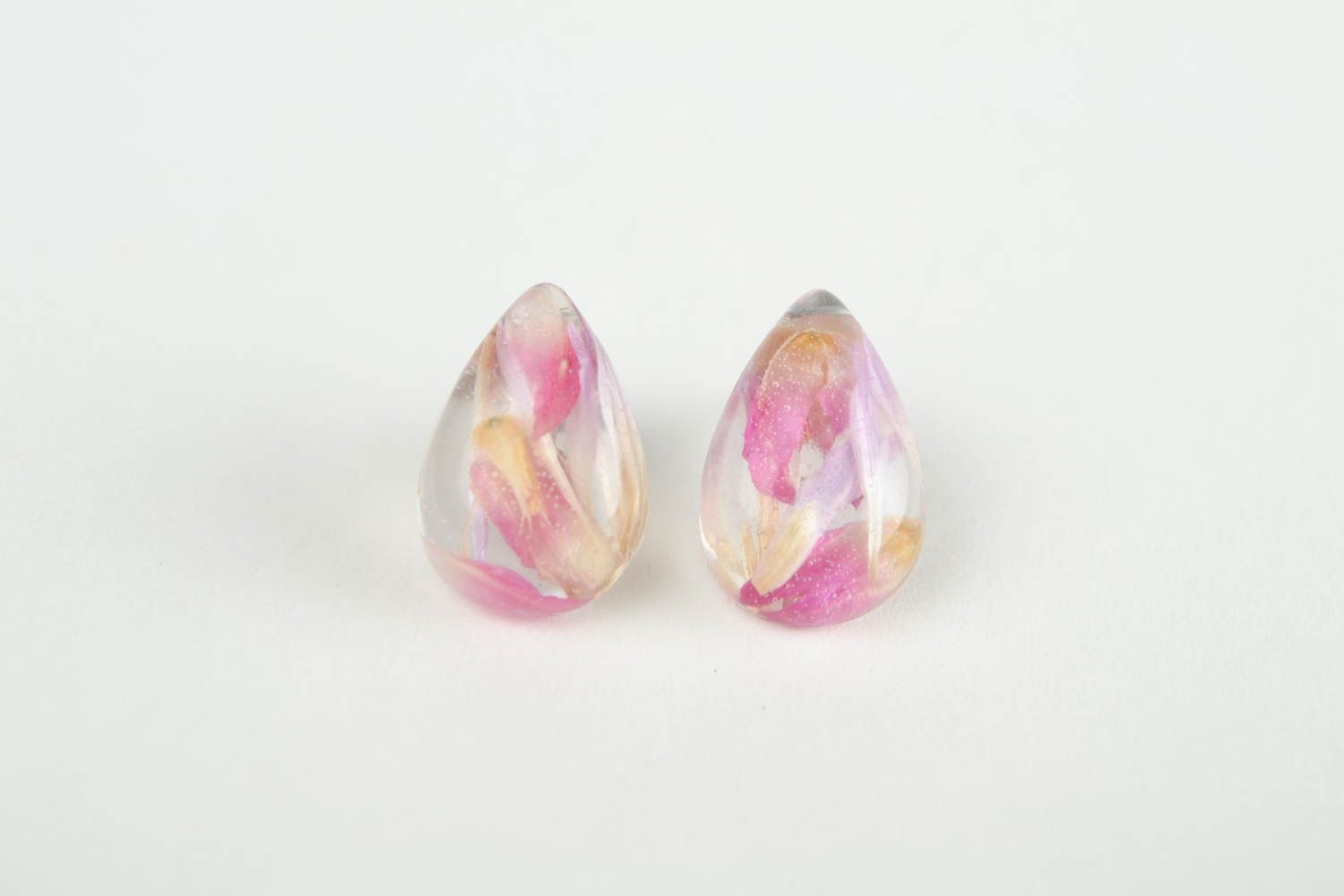 Handmade designer earrings stylish stud earrings beautiful pink earrings photo 3