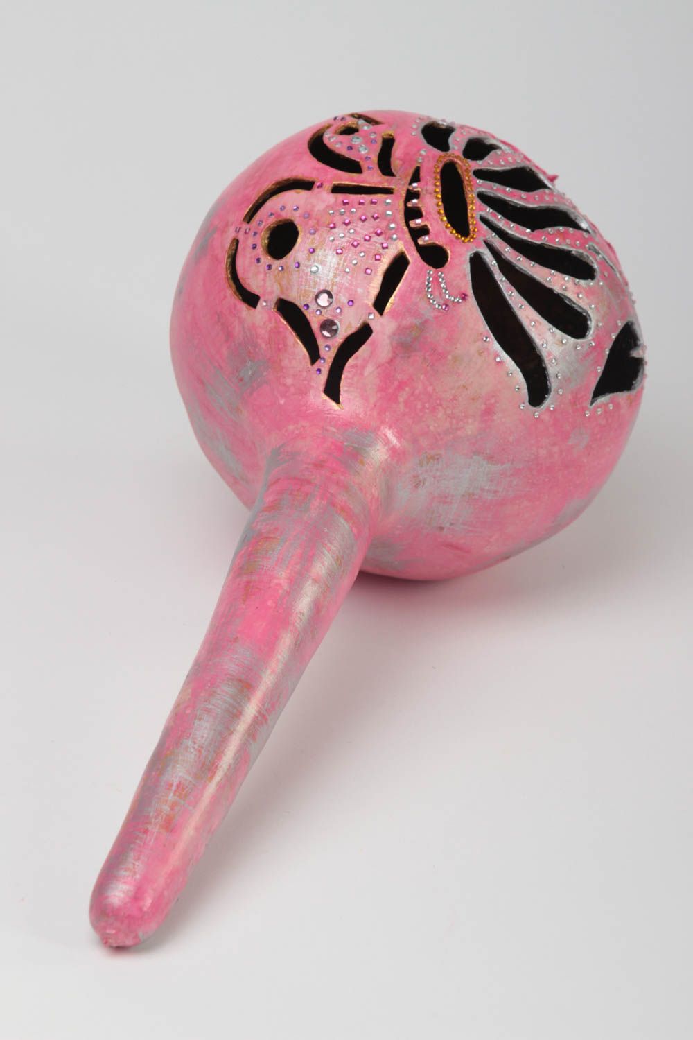 Figura de calabaza rosa hecha a mano regalo original decoración de casa foto 4