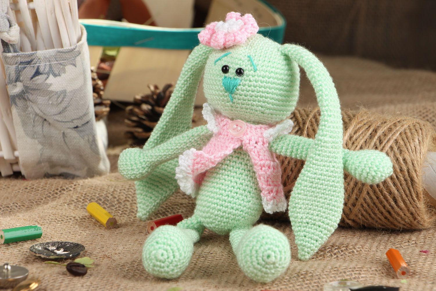 Crocheted toy Long-Eared Bunny photo 5