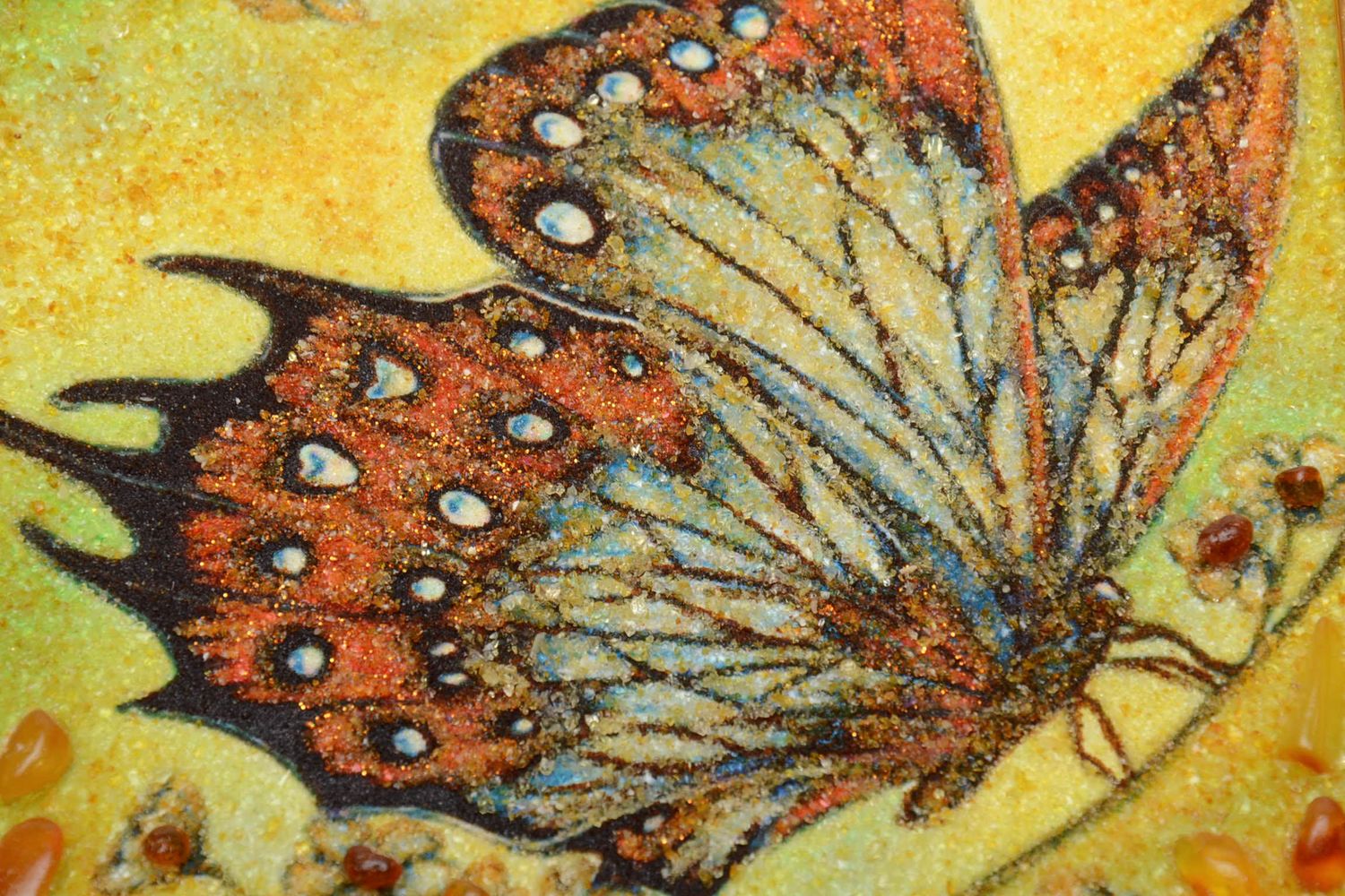 Amber decorated picture Butterfly photo 3