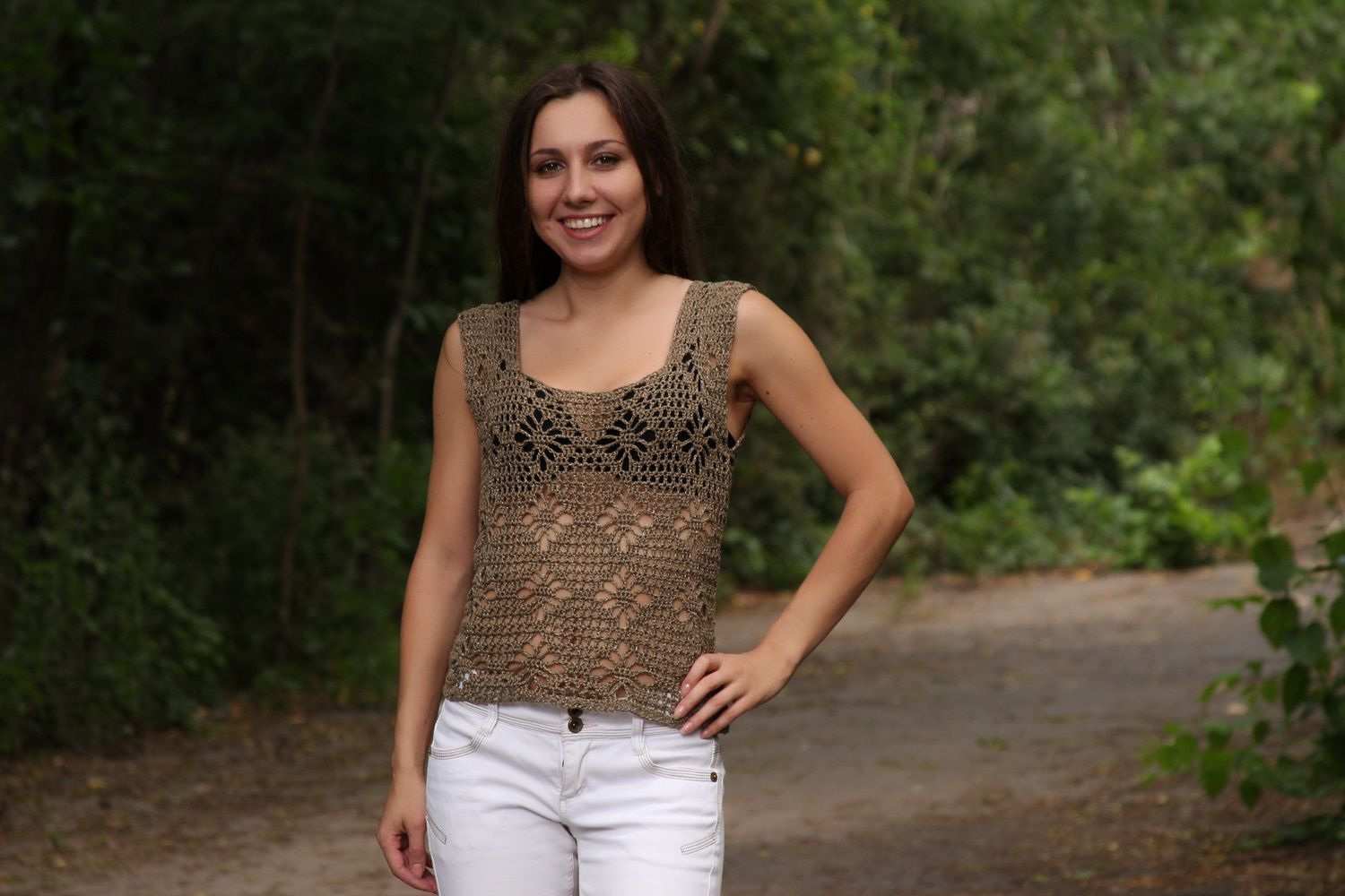 Knitted cotton top photo 2