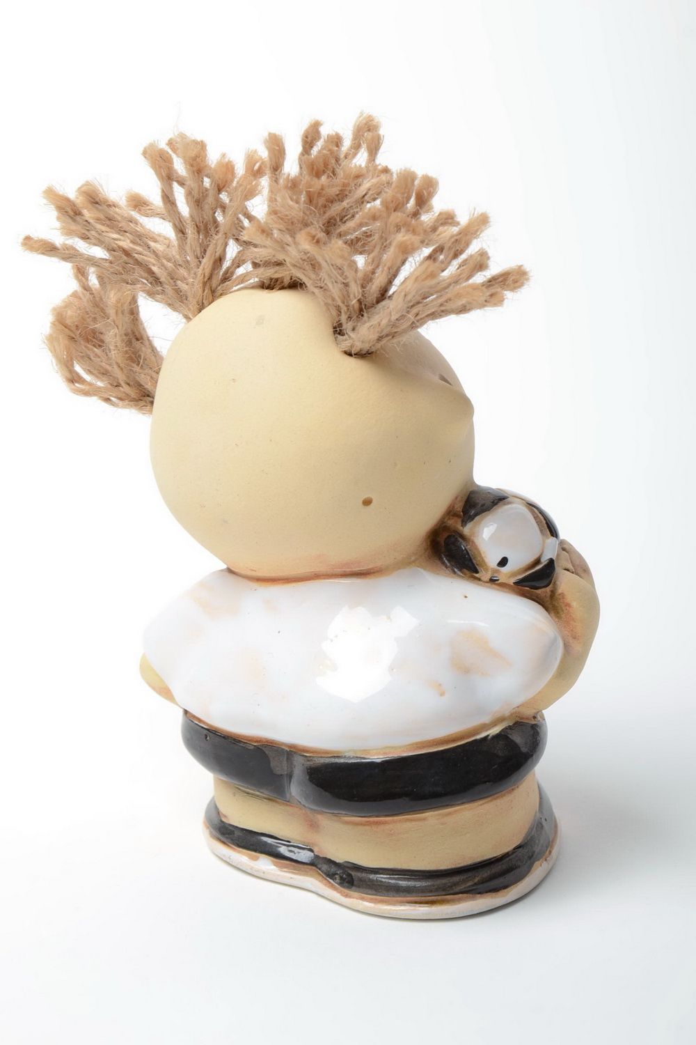 Figurine en céramique footballeur faite main pratique de demi-porcelaine déco photo 4