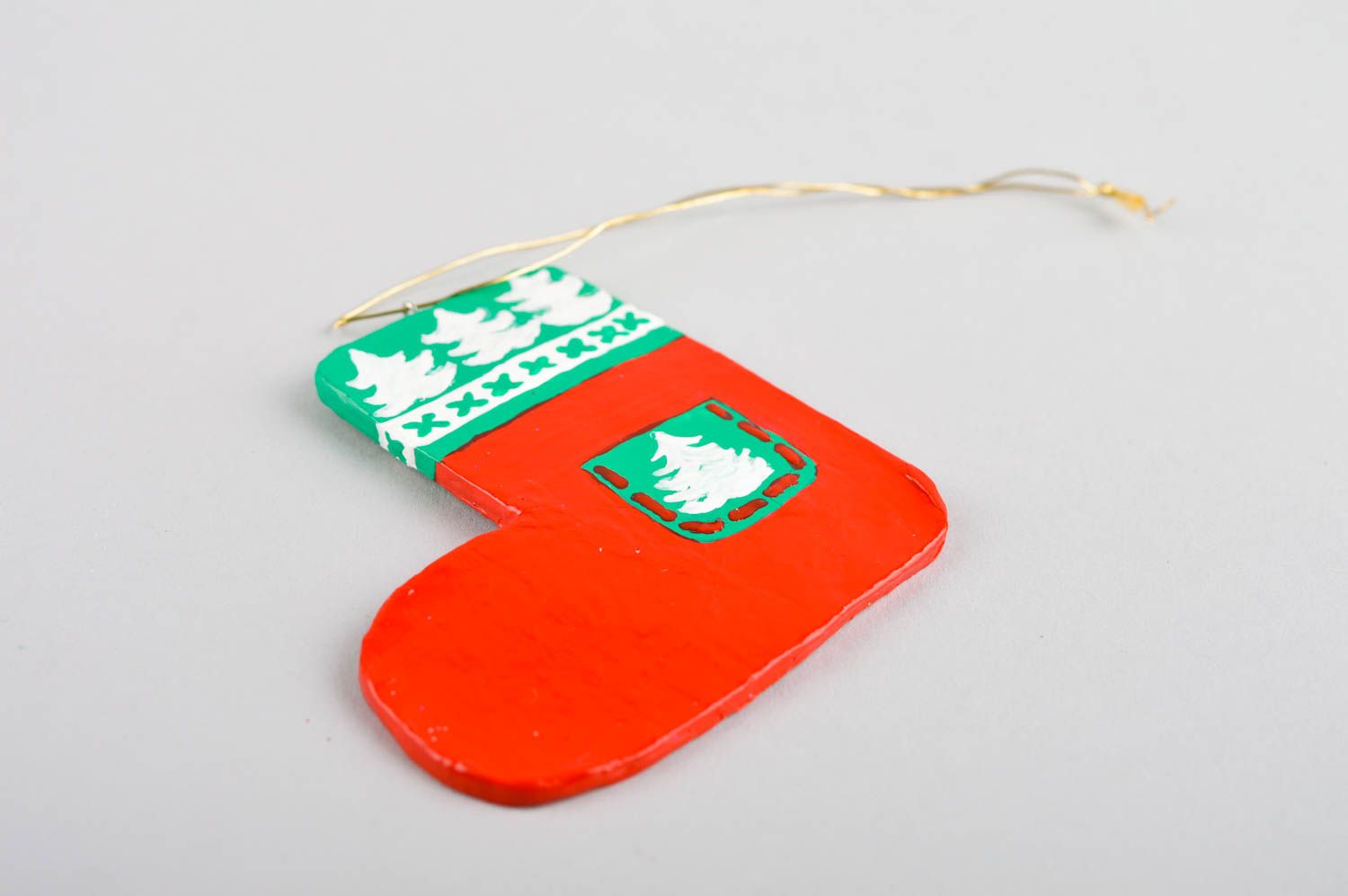 Handmade designer plastic toy unusual Christmas tree decor New Year hanging photo 3