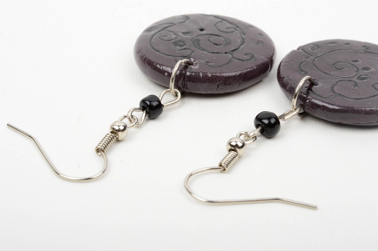 Handmade earrings polymer clay dangling earrings designer accessories cool gifts photo 5