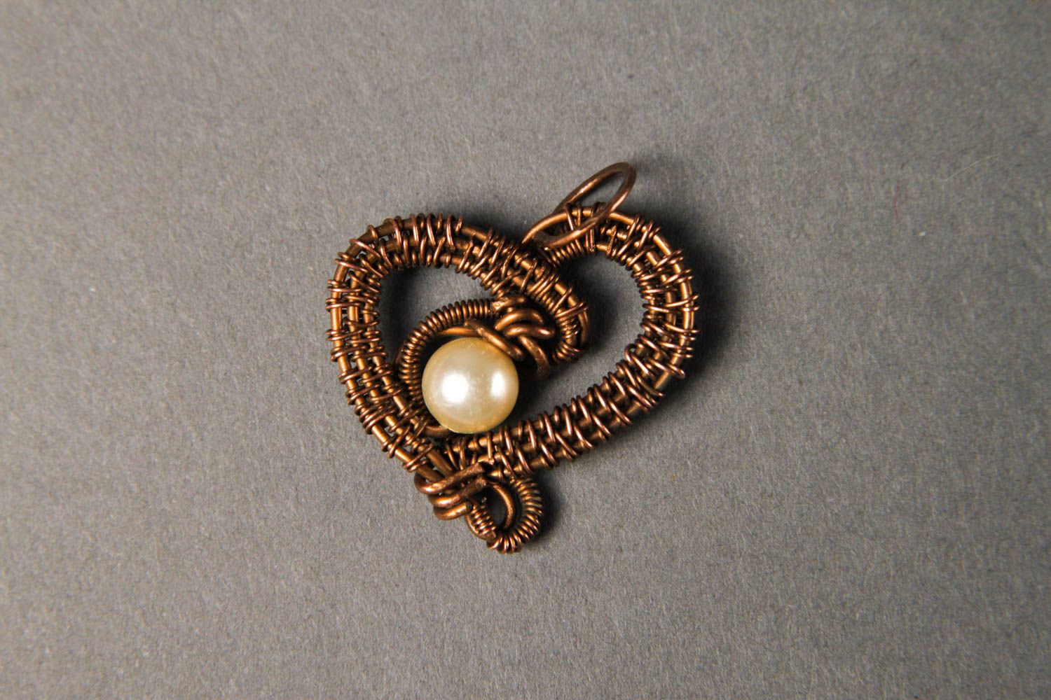 Unusual handmade copper pendant metal jewelry designs wire wrap ideas photo 3