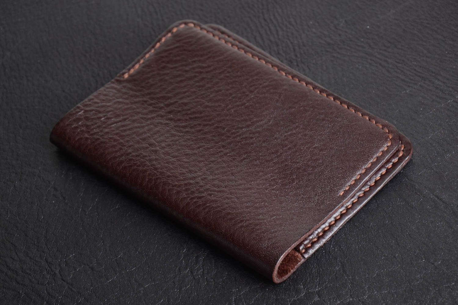 Beautiful handmade designer brown genuine leather passport cover photo 1
