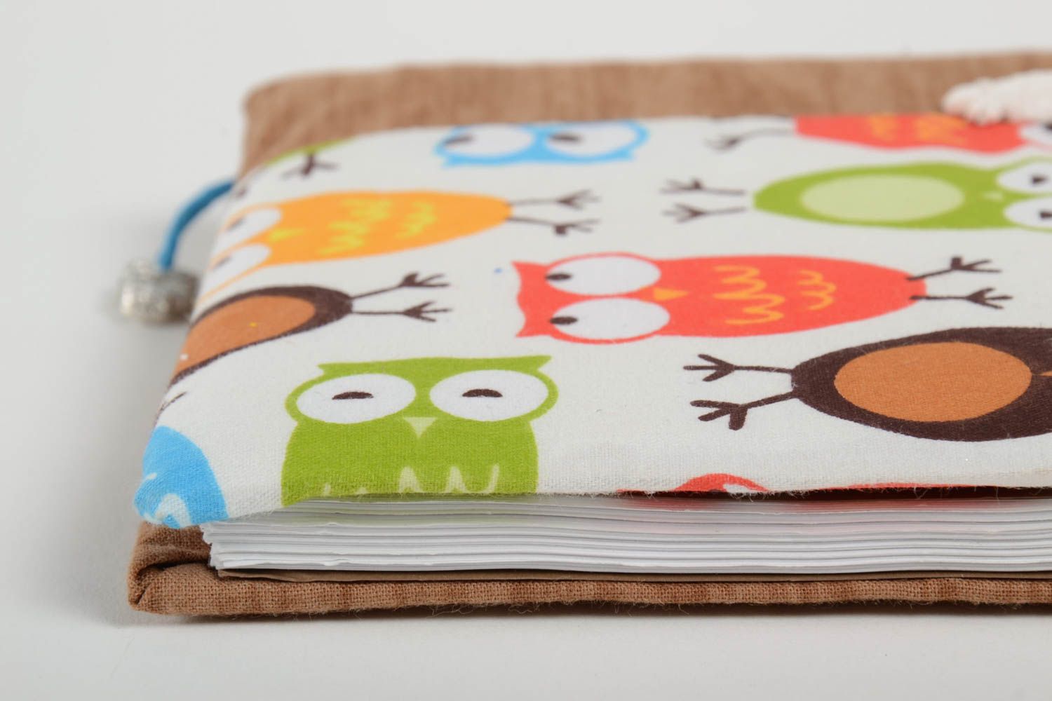 Designer notepad handmade textile notebook for recipes ideas for decor photo 4