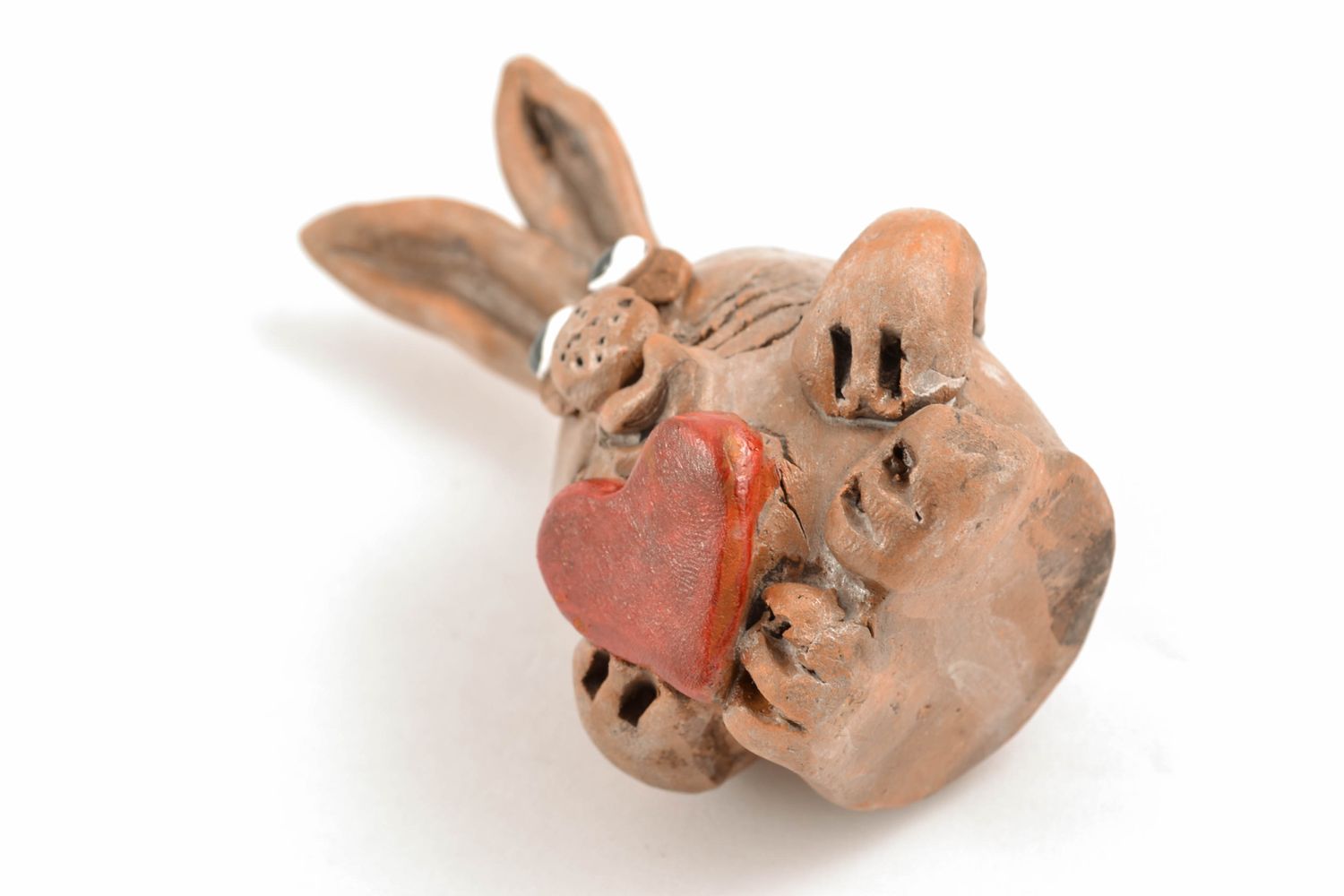 Handmade clay statuette Hare photo 4