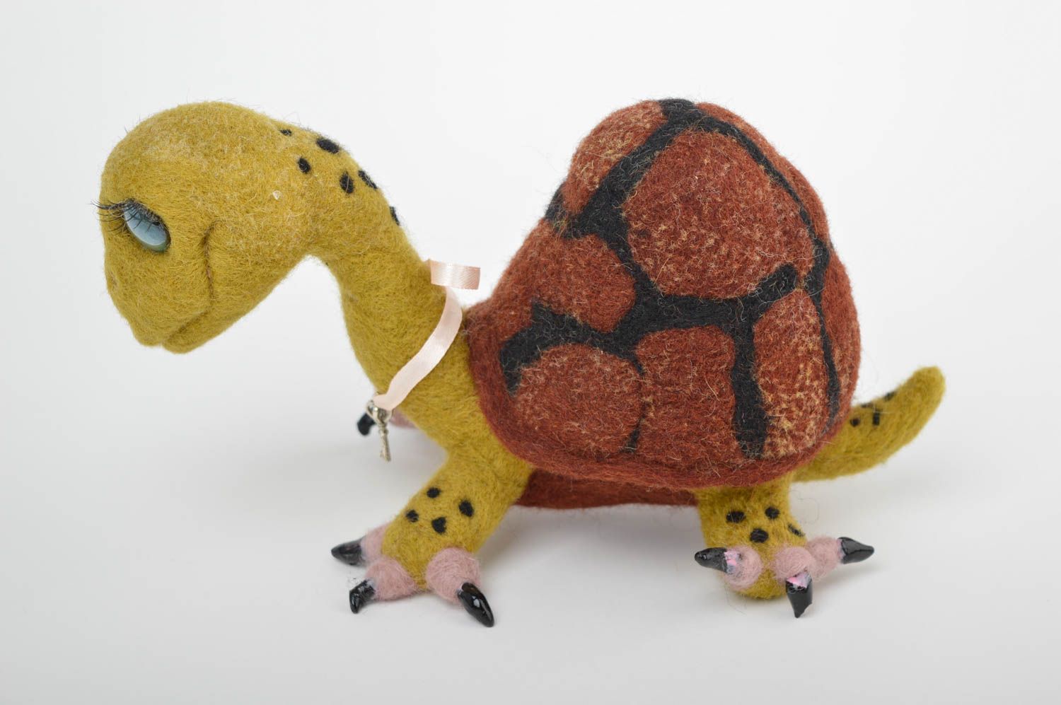 Handmade kleines Kuscheltier Geschenkidee für Freundin Spielzeug Schildkröte  foto 1