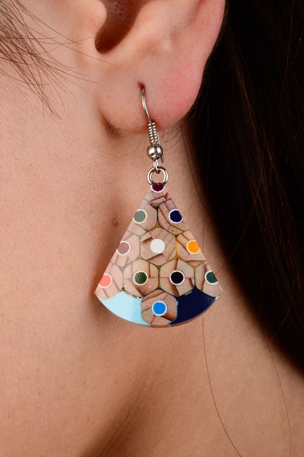 Handmade Ohrringe Juwelier Modeschmuck Damen Ohrringe Geschenk für Frauen grell foto 2