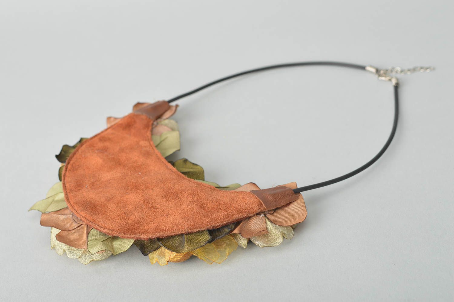 Stylish handmade leather necklace leather jewelry designs cool jewelry photo 5