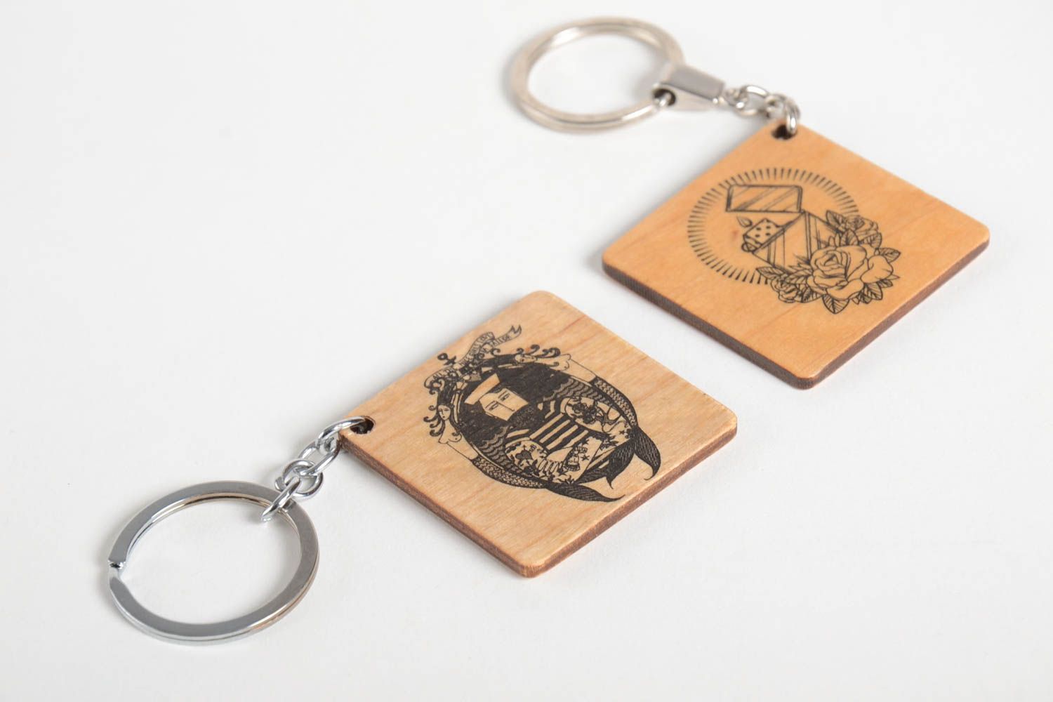 Llaveros hechos a mano porta llaves de madera regalo original para amigo foto 5