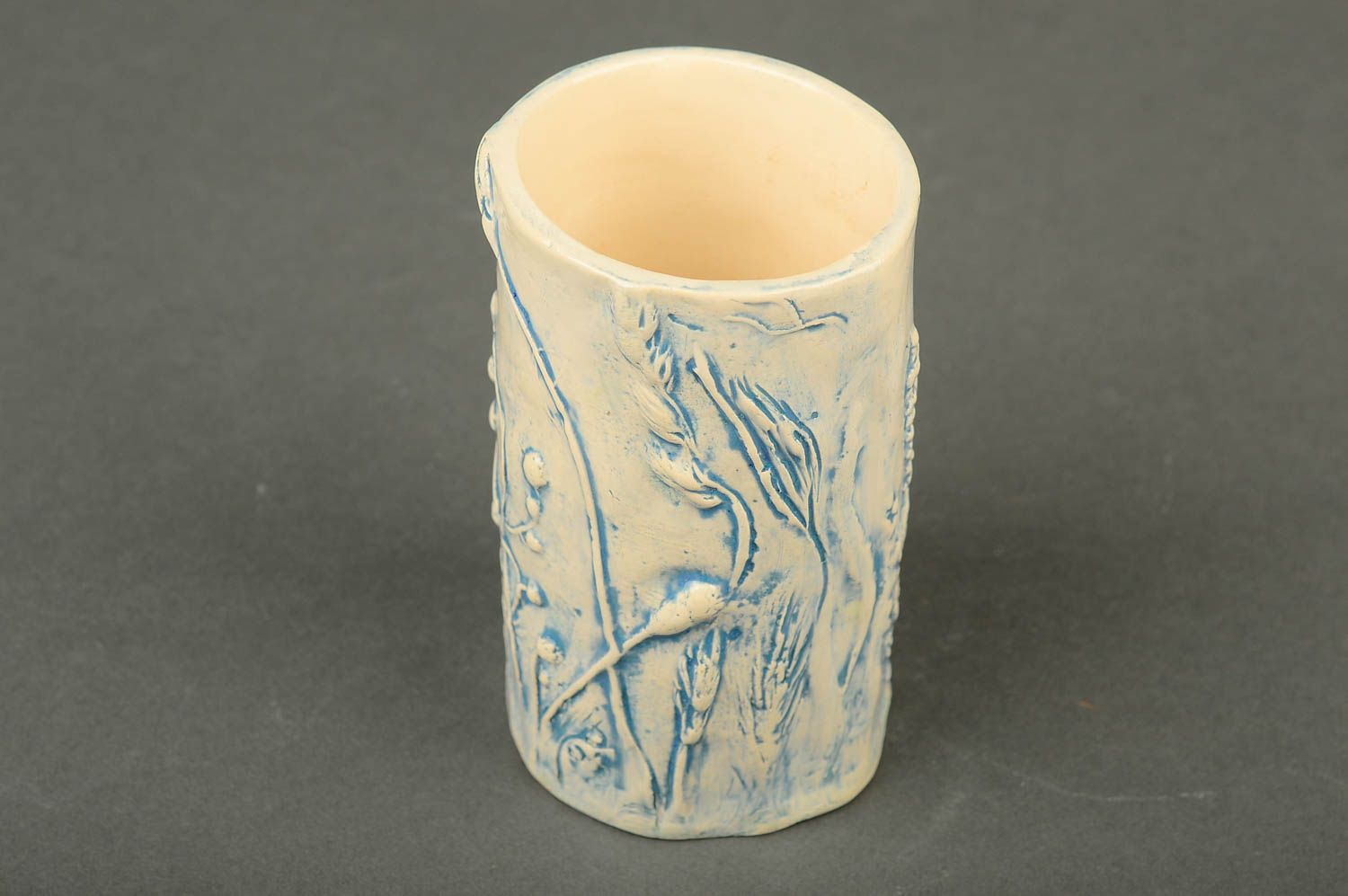 Vaso de arcilla original vaso artesanal vajilla moderna decoración de cocina foto 3