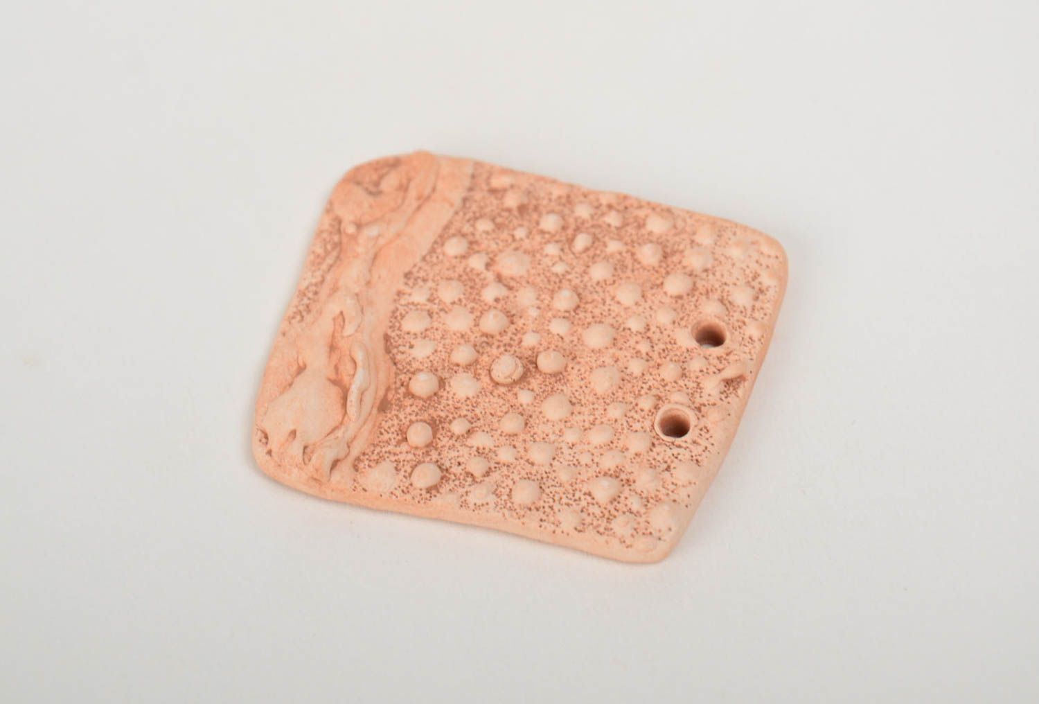 Handmade square DIY clay pendant designer blank for jewelry photo 5