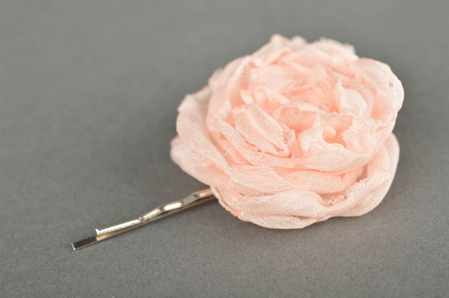Blume Haarspange handmade in Rosa Damen Modeschmuck Accessoire für Haare schön foto 2