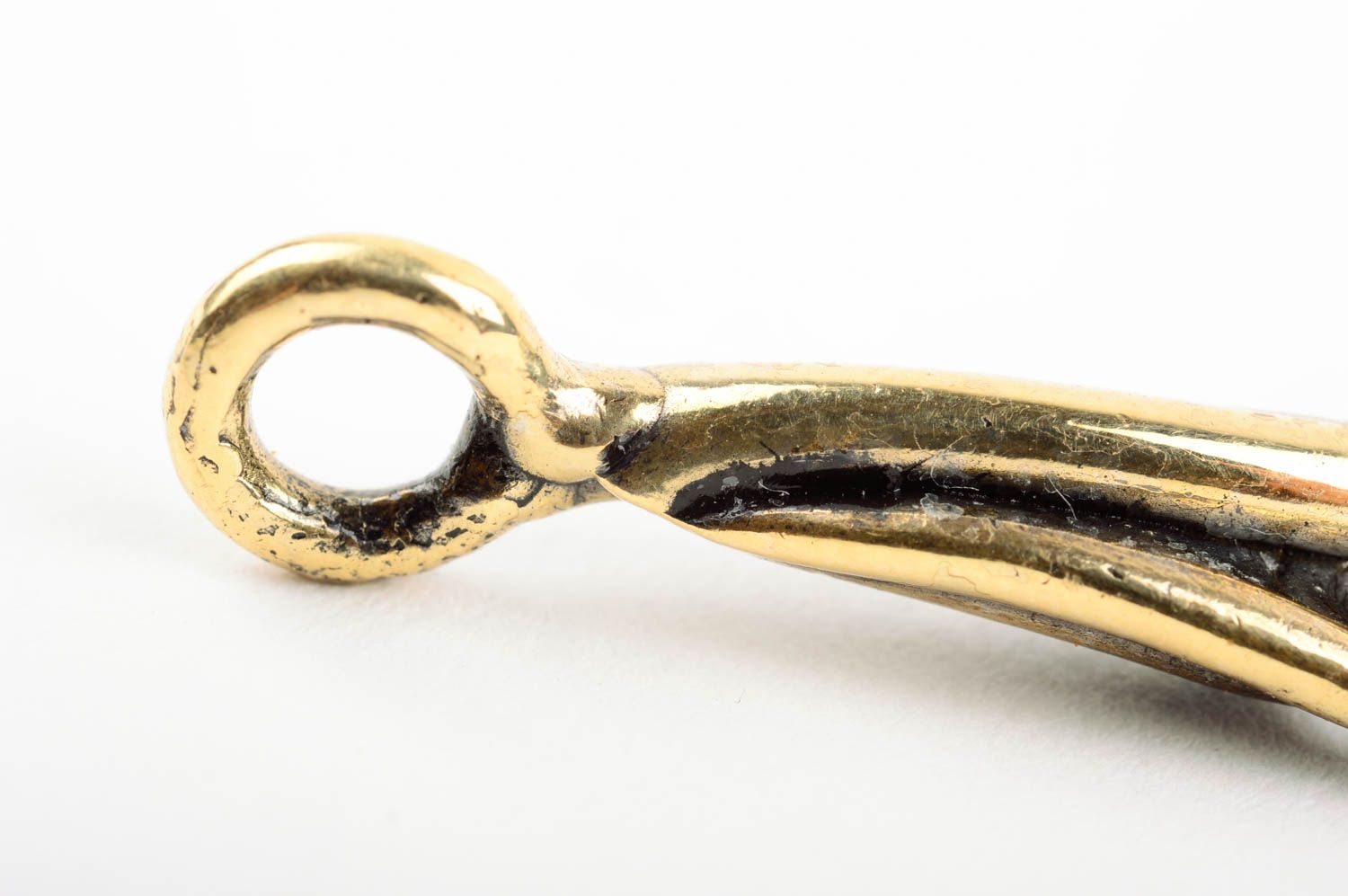 Unusual brass pendant handmade metal jewelry beautiful stylish present photo 5