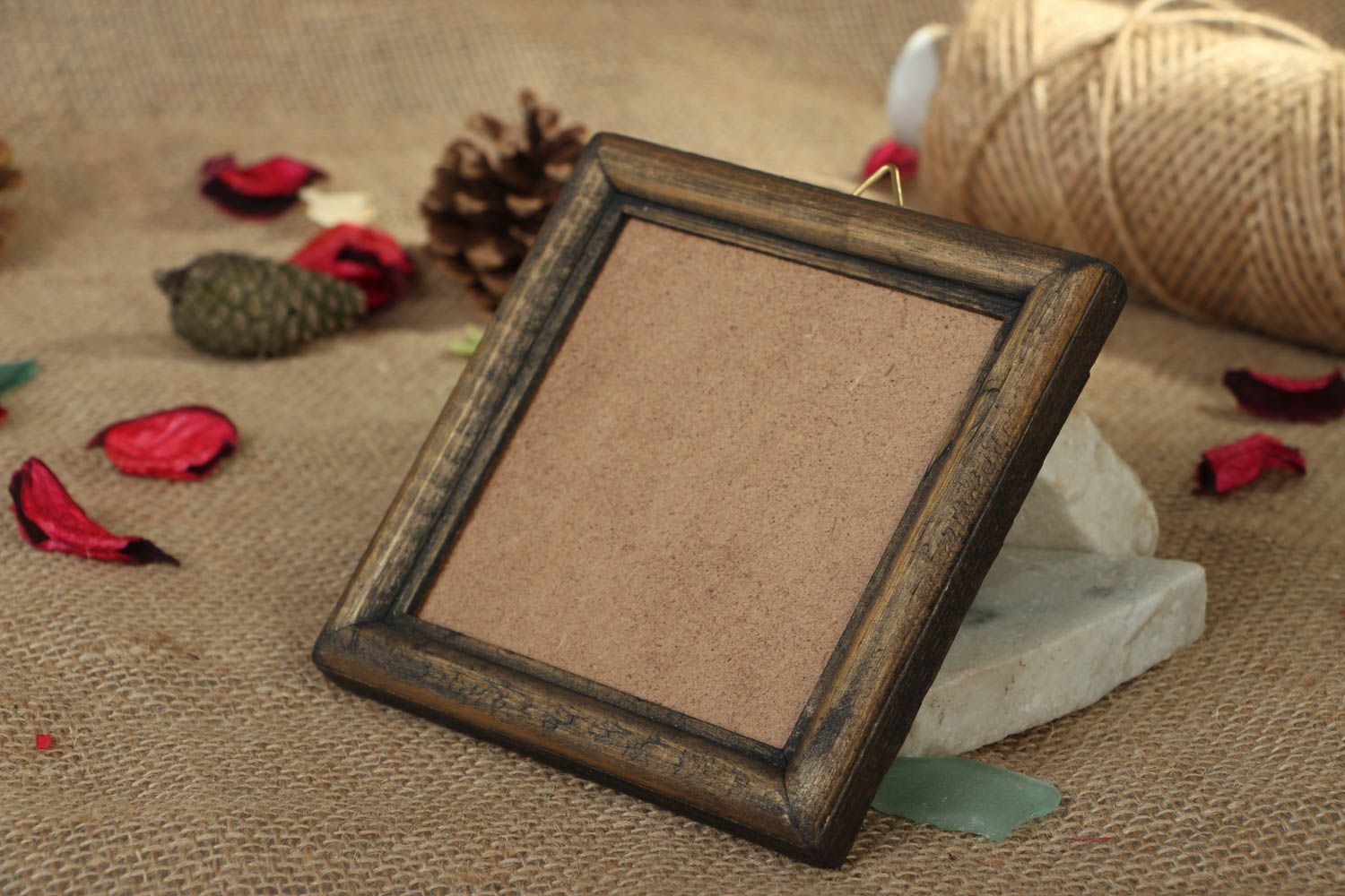 Square wooden photo frame photo 5