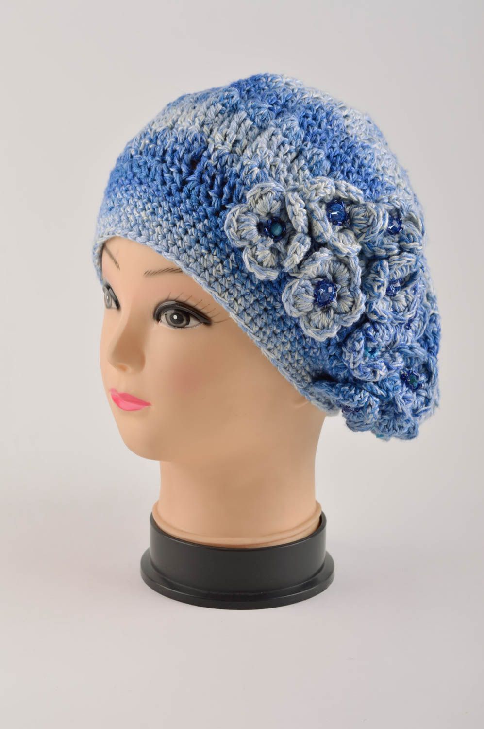 Handmade crochet hat designer accessories hats for women warm hat gifts for girl photo 2