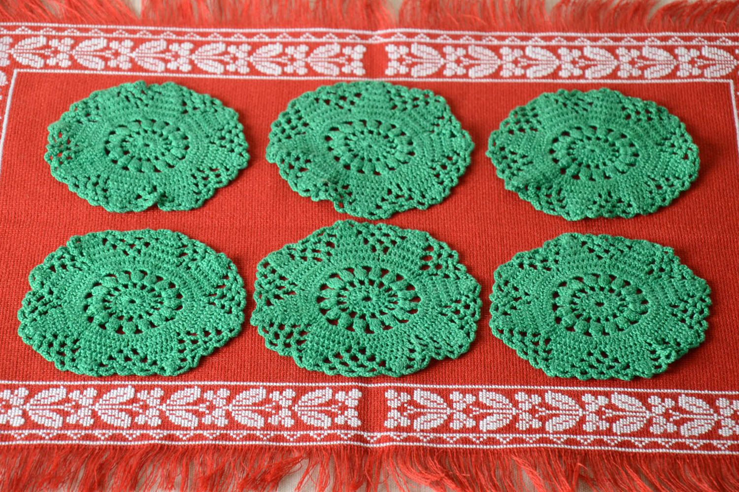 Handmade napkin crocheted openwork napkins table napkin home decor ideas photo 1