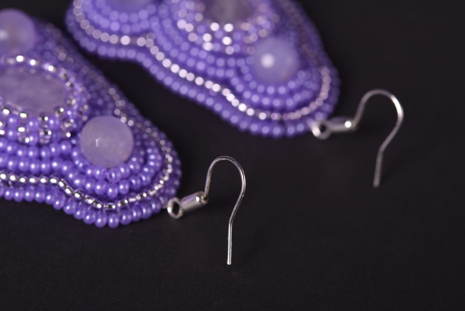 Beaded earrings handmade jewellery designer earrings beaded jewelry gift for her photo 2